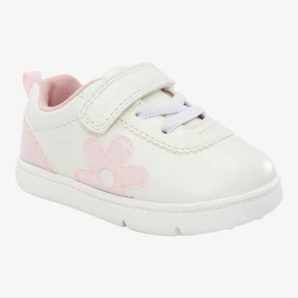 Carters Every Step® First Walker Flower Casual Sneakers - White Size 6